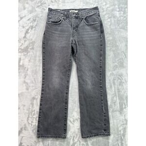Levis Middy Ankle Bootcut Premium Big E Jeans Womens Sz 27 Black Western Cowgirl